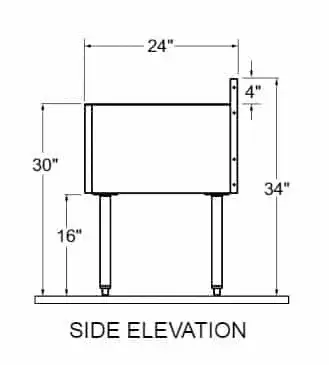 Glastender C-DW-15R Underbar Add-On Unit