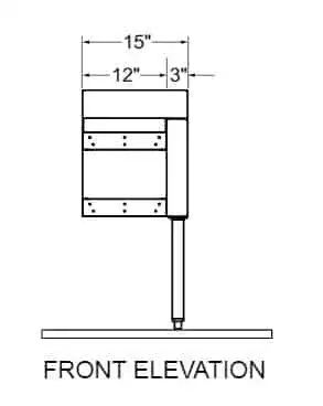 Glastender C-DW-15R Underbar Add-On Unit