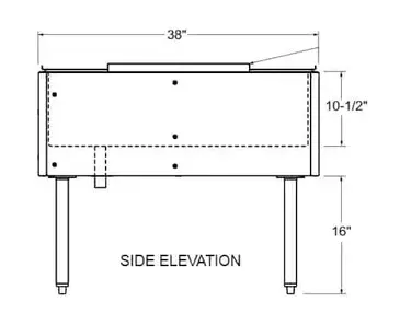 Glastender C-IB-38X24 Underbar Ice Bin/Cocktail Station, Pass-Thru