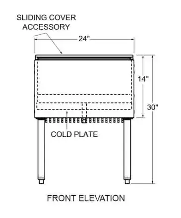 Glastender C-IB-38X24-CP10 Underbar Ice Bin/Cocktail Station, Pass-Thru