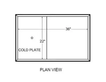 Glastender C-IB-38X24-CP10 Underbar Ice Bin/Cocktail Station, Pass-Thru