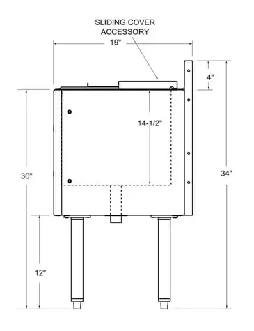 Glastender C-IBA-18-ED Underbar Ice Bin/Cocktail Unit