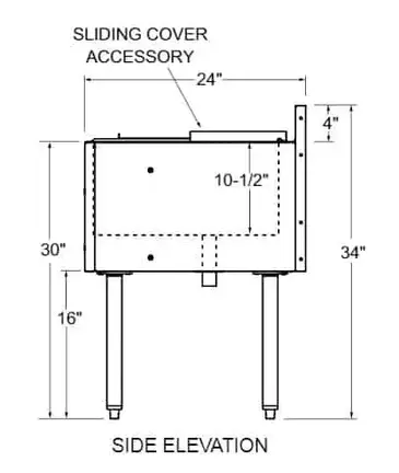 Glastender C-IBB-12 Underbar Ice Bin/Cocktail Unit