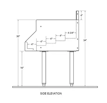 Glastender C-LD-12 Underbar Bottle Display Unit