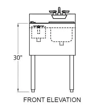 Glastender C-MFT-20 Underbar Sink Units