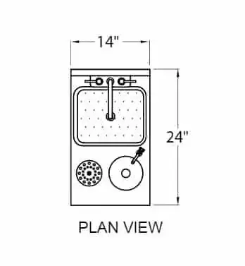 Glastender C-MTS-14 Underbar Sink Units