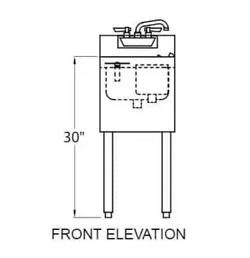 Glastender C-MTS-14 Underbar Sink Units