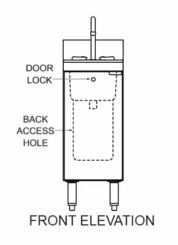 Glastender C-SC-12 Underbar Waste Cabinet, Wet & Dry