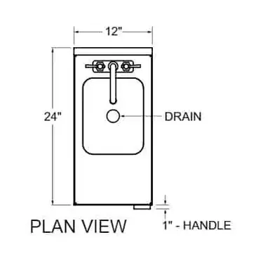 Glastender C-SC-12 Underbar Waste Cabinet, Wet & Dry