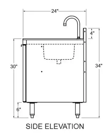 Glastender C-SC-12 Underbar Waste Cabinet, Wet & Dry