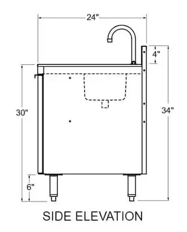 Glastender C-SC-18 Underbar Waste Cabinet, Wet & Dry