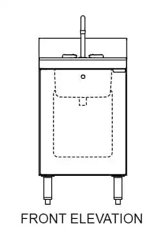 Glastender C-SC-18 Underbar Waste Cabinet, Wet & Dry