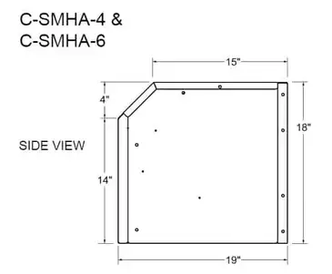 Glastender C-SMHA-4 Underbar Add-On Unit