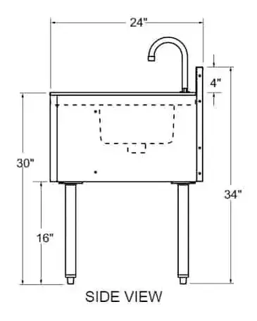 Glastender C-SWB-12 Underbar Sink Units