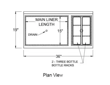 Glastender CBA-30L Underbar Ice Bin/Cocktail Station, Bottle Well Bin