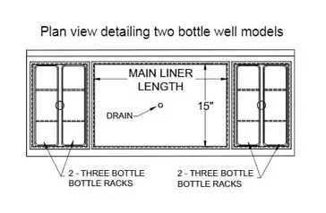 Glastender CBA-30L Underbar Ice Bin/Cocktail Station, Bottle Well Bin