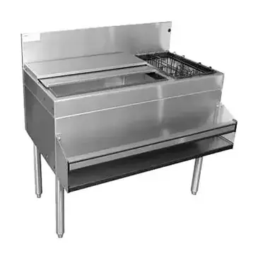 Glastender CBA-36L-CP10-ED Underbar Ice Bin/Cocktail Station, Bottle Well Bin