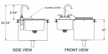 Glastender DI-IS24-LF Ice & Water Unit, Drop-In