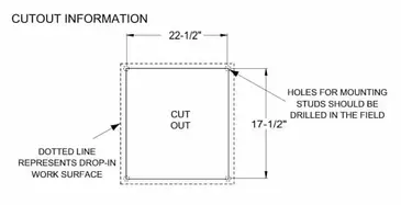 Glastender DI-IS24-LF Ice & Water Unit, Drop-In