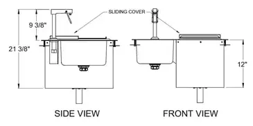 Glastender DI-IW24 Ice & Water Unit, Drop-In