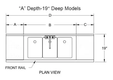 Glastender DSA-24-S Underbar Sink Units