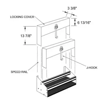 Glastender DSRC-12 Speed Rail / Rack, Cover