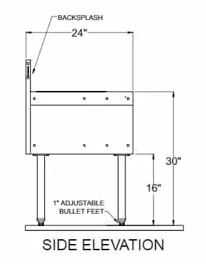 Glastender DWB-15L Underbar Add-On Unit