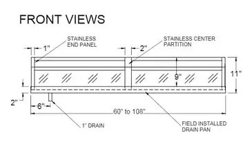 Glastender GDU-12X102 Ice Display, Bar