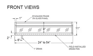 Glastender GDU-16X24 Ice Display, Bar