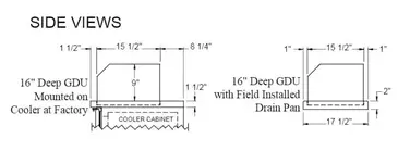 Glastender GDU-16X36 Ice Display, Bar