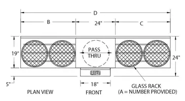 Glastender GT-18+2-90L Glasswasher Station