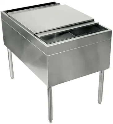 Glastender IB-38X24-CP10 Underbar Ice Bin/Cocktail Station, Pass-Thru