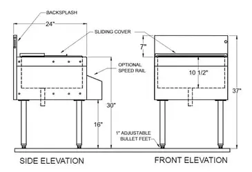 Glastender IBB-12 Underbar Ice Bin/Cocktail Unit