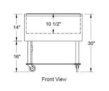 Glastender IBM-18X30 Underbar Beer Bin, Ice Cooled