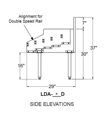 Glastender LDA-12D Underbar Bottle Storage Display Unit