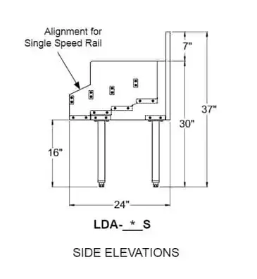 Glastender LDA-12S Underbar Bottle Storage Display Unit