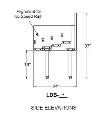 Glastender LDB-12 Underbar Bottle Storage Display Unit