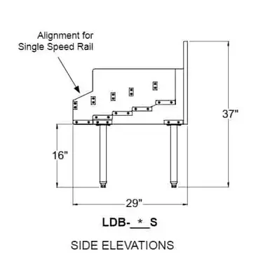 Glastender LDB-12S Underbar Bottle Storage Display Unit