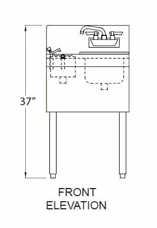 Glastender MFT-20 Underbar Sink Units