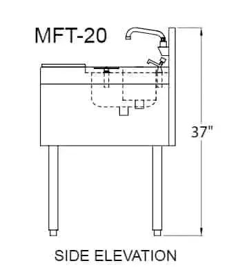 Glastender MFT-20 Underbar Sink Units