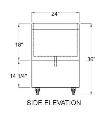 Glastender MIB-36-ED Underbar Beer Bin, Ice Cooled