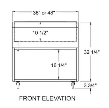 Glastender MIB-36-H Underbar Beer Bin, Ice Cooled