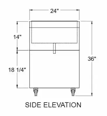 Glastender MIB-36-H Underbar Beer Bin, Ice Cooled