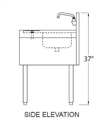 Glastender MRS-12 Underbar Sink Units