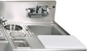 Glastender MXS72-CP10 Underbar Ice Bin/Cocktail Station, Sink Combo