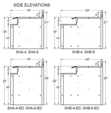 Glastender SHA-4-ED Underbar Add-On Unit