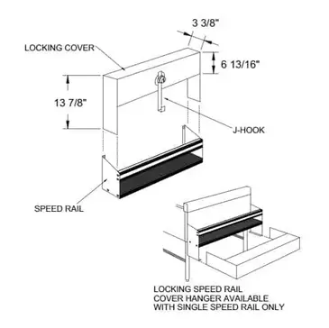 Glastender SSRC-12 Speed Rail / Rack, Cover