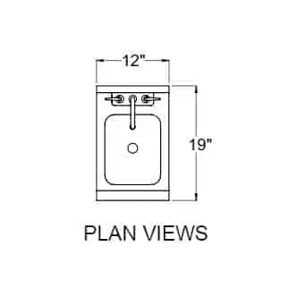 Glastender SWA-12 Underbar Waste Cabinet, Wet & Dry