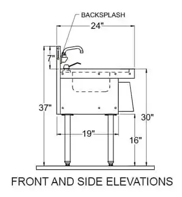 Glastender SWB-12 Underbar Waste Cabinet, Wet & Dry