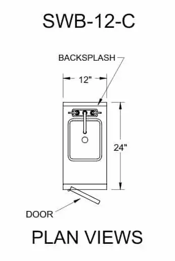 Glastender SWB-12-C Underbar Waste Cabinet, Wet & Dry